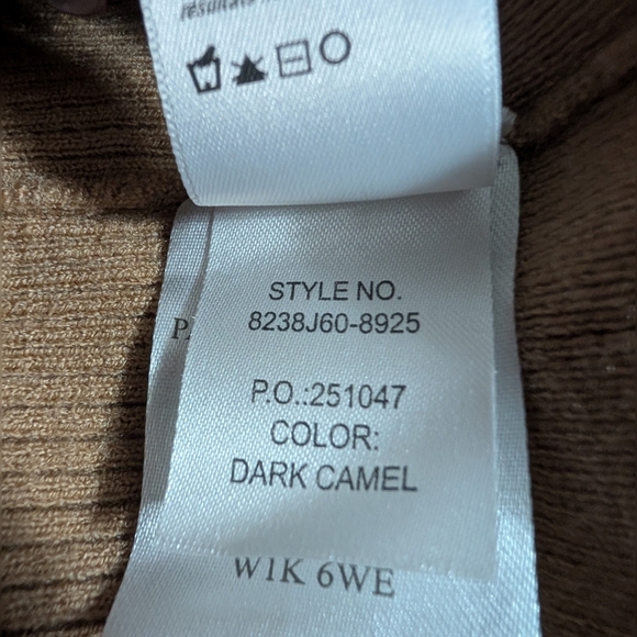 PAIGE Carmen Sweater Dress Size Large Camel Tan - Picture 15 of 15